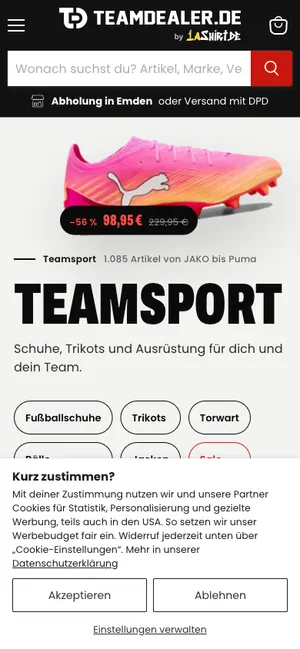 Vorschau der Website td-club.de am Handy